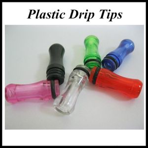 Pontas de gotejamento de plástico colorido driptip boca bocal transparente Colorfur claro para o ego atomizer bateria DHL