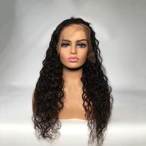 Human hair wigs lace front wig water wave wholesale cheap price 150 density remy hair wig