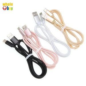 2.4a Szybkie ładowanie Typ C Micro USB Stop Typowy Drut Nylonowy dla Samsung S8 S9 S10 Uwaga 8 9 10 LG Huawei 100 sztuk / partia