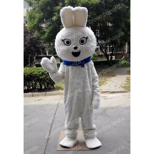 Costume della mascotte del coniglio bianco di Halloween Personaggio a tema anime del fumetto di alta qualità Formato adulto Natale Carnevale Festa di compleanno Vestito all'aperto