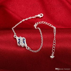 Anklet di gioielli del piede Argellare 925 Anklets per Braccialetto della fidanzata .925 Braccialetti di gioielli graziosi argento Anklet coreano