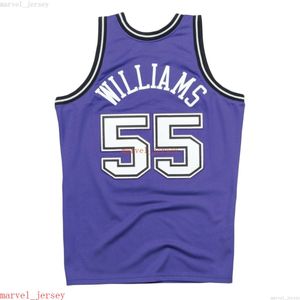 Anpassad sömnad Jason Williams Purple 1998-99 Jersey XS-6XL Mens Throwbacks baskettröjor billiga män kvinnor ungdom