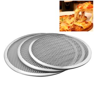 6 7 8 9 10 11 12 13 16 Inch Pizza Pan Thicken Non-stick Net Round Pizza Mesh Pan Baking Tray Kitchen Tool Bakeware