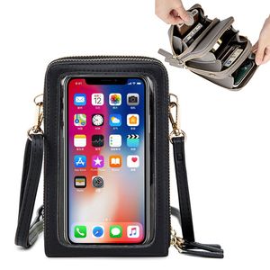 Mini Crossbody Shoulder Bags Mobiltelefonpåsar Kvinnor Multi-Functional Touchable Pocket Card Purse Ladies Small Bag Kvinna Messenger Bag