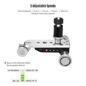 Freeshipping 3 koła Auto Dolly 5 Speeds Motorized Video Car Slider Skater do Smartphone Action Camera Canon Nikon Sony A7