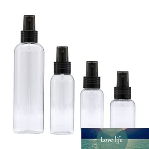 1PC Empty Clear Spray Bottle With Black Cap Plastic Spray Refillable Bottle Pump 70/100/250ml Cosmetic container Big Capacity