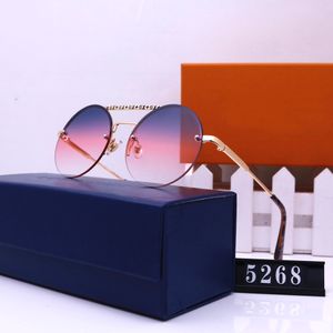 Luxus-Designer-Retro-Sonnenbrille für Herren und Damen, modisch, klassische Marken, Brillen, lässig, Urlaub, Outdoor, halber Rahmen, runde Brillen