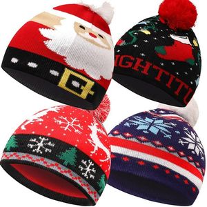 6 стилей Рождественская шляпа свитер вязаный шанс Рождество света вязаная шляпа подарок для детей рождественские новогодние украшения