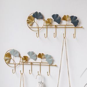 Ganci da parete moderni per portachiavi con gancio per appendere accessori da bagno modello a foglia Decorazioni per la casa minimaliste decorative 220311