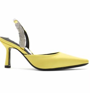 Мода Импорт 2022 Женщины Высокие каблуки Сандалии Босоножилые Страстины Письма Эластичная Группа Остальные Обувь Женщины 35-42