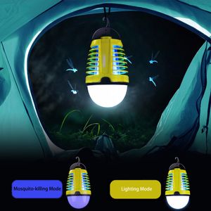 Dewel USB Mosquito Killer Lamp Luce a doppio scopo Repellente per zanzare per campeggio Anti zanzara Lampada per esterni e interni Y200106