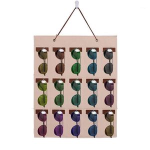 Sunglasses Storage Bags Doorway Wall Hanging Type Holder Pocket Home Organization Eyeglass Container Display Bag