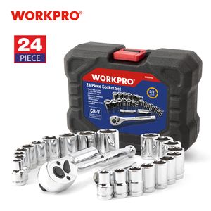 WORKPRO 24PC Tool Set Torque Wrench Socket Set 3/8" Ratchet Wrench Socket Spanner LJ200815