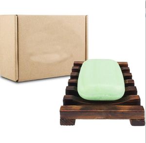 2022 Nowy Vintage Drewniane mydło Naczynia Uchwyt Tray Tray Box Case Prysznic Mycie DHL za darmo