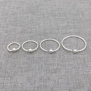 Cerchi per orecchini in argento sterling 925 con perline, 10 pezzi, con perline1