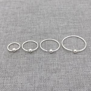 Stud 10prs Of 925 Sterling Silver Earring Hoops W/ Bead Earwire Ear Wire Hoops1