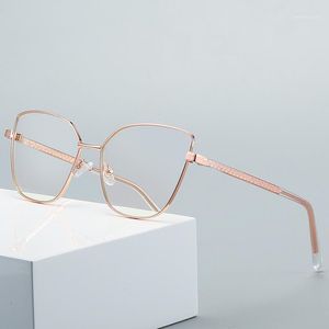 サングラスフレーム2021ファッションUfinished Sun Pochromic Myopia Glasses女性高品質の光学アイウェア度処方フレームFML1