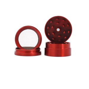 2022 Ny toppkvalitet Färgrik 40 * 35mm 4 delar Zinc Alloy Herb Grinder för tobak Rökning Herbal Rökning Grinders 100 Pack