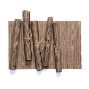 Nova mesa de jantar em casa Placemats não-deslizantes Bamboo Mesa de mesa de mesa de mesa de mesa caseira Mats Decoração em casa