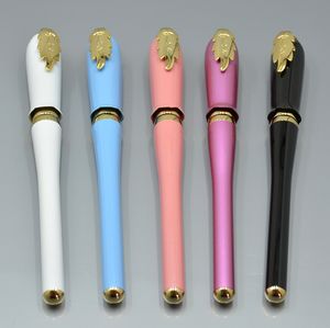 عالية الجودة بيكاسو 5 ألوان نافورة معدنية القلم مع مابل ليف الذهب كليب الأعمال مكتب القرطاسية سيدة الخط القفز