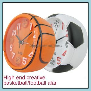Andere Uhren Zubehör Home Decor Garten Kreative Basketball Fußball Form Wecker 3D Stereo Digital Kinder Student Geschenk Kleine D