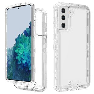 3 IN 1 Shockproof Clear Cases For Samsung Galaxy S24 S23 S22 Ultra S21 S20 Plus Note 20Ultra 20 10Plus 10 Armor Hard PC Protective Cover