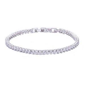 Zircon Bracelet Single Row Round Diamond Tennis Chain Hip Hop Bracelet