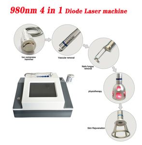 2022 4IN1 980NM Diod Laser Röd blodkärlsavlägsnande Vaskulär Vein Behandling Laser Spindel Veins Removal Machine för salong