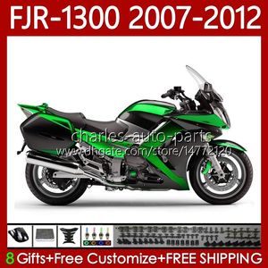 Комплект для тела для Yamaha FJR-1300 FJR1300A FJR 1300 A CC Gloss Green 2001-2012 Кузов 108NO.116 FJR-1300A 2007 200 200 200 200 201 201 201 201 2012 FJR1300 07 08 09 10 11 12 OEM FACKING