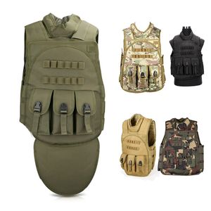 Utomhussport Tactical Molle Vest Airsoft Gear Molle Pouch Bag Carrier Camouflage Body Armor Combat Assault No06-016