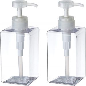 450ml Refillable Empty Plastic Soap Dispenser Bottle Pump Bottles for Cosmetic Shampoos Bath Shower Liquid Lotion