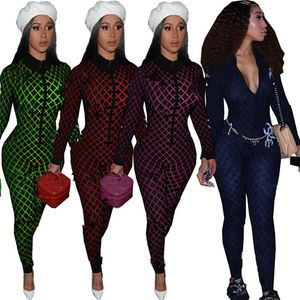 Fall winter clothing Women Jumpsuits skinny bodysuits sexy long sleeve Rompers skinny overalls black XL leggings DHL SHIPPING 4039