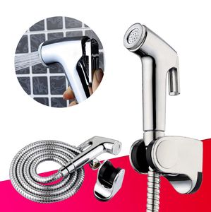 Toilet Shattaf Bidet Tap Set Handheld Shower Head Water Sprayer Bathroom Seat Nozzle Attachment+Hose+Wall Mount Rack Holder LJ201204