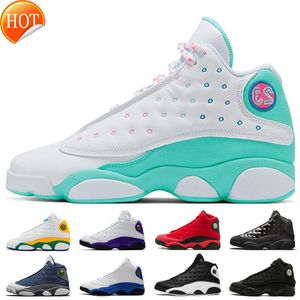 Newest 13 13s Men Women Basketball Shoes White Soar Green Pink Flint Playground Hyper Royal What Is Love Cap And Gown Mens Sneakers D