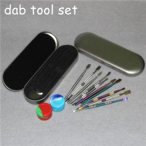 Wax Dabber Tool Set Glass NC Kit with Quartz Tips Bar Dab Straw Oil Rigs Silicone Smoking pipes smoke accessories rig