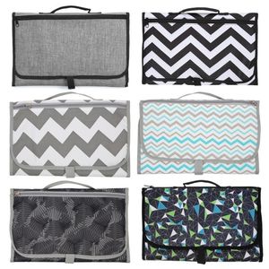 Ny 3 i 1 Vattentät Byte Pad Diaper Travel Multifunktion Portable Baby Diaper Cover Mat Hand Folding Blue Bag 201117