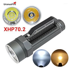 XHP70.2 Portable LED Diving Underwater 100M Waterproof Tactical Torch 32650 26650 Spearfishing XHP70 Dive Lamp Light