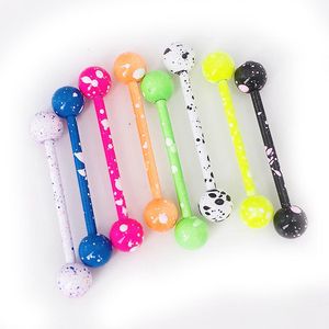 10 Pz/lotto Sexy Misto Colorato Anelli di Lingua Chirurgico In Acciaio Inox Piercing Alla Lingua Borchie Per Le Donne Degli Uomini Monili Penetranti Del Corpo