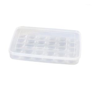 Lagringsflaskor Krukor 30 Grid ägglåda Stor kapacitet Stackbar matbehållare för kylskåp JS21