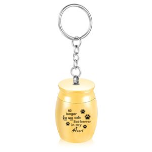 30x40mm Paws Print Urn Necklace Cremation Urn for Ashes Keepsake Keychain Memorial Necklace With Fill Kit