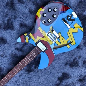 Custom Whaam 330 Tribute Style Electric Guitar Rick Handpainting Guitar OEM Skräddarsy