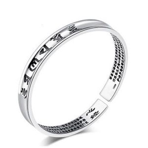 Femme Pulsera Exquisite Open Bangle Women Sterling Jewelry High Quality Plated Silver Cuff Bangle Bijoux Wholesale