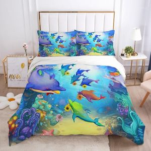 Bedding Set Duvet Cover Sets Quilt Covers Comforter Case Bed Linen Double Single Size 3D Sea Animal Cartoon Bedclothes1
