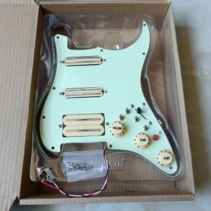 Yükseltme Prewired SSH Gitar Pickguard Sarı Mini Humbucker Pickups Yüksek Çıkış DCR 1 Set Kablo Demeti