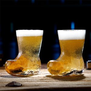 Home Weingläser 300ml Kreative Boot Form Glasschale Transparente Kaffeetasse Milchsaft Bar Club Bier Becher Cocktail Cups Persönliches Geschenk ZC961