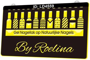 LD4559 Gel Nagellak Op Natuurlijke Nagels 3D Engraving LED Light Sign Wholesale Retail