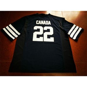 2324 Brigham Young Cougars Squally Canada＃22 Real Full Embroidery College Jersey Size S-4XLまたは任意の名前または番号ジャージーをカスタム