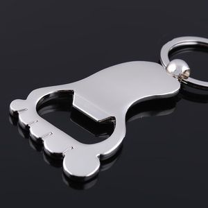 Metal Foot bottle opener key ring holders keychain bag hangs fashion jewelry will and sandy gift