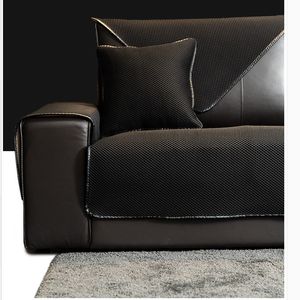 Solid Sofa Cover Sala de estar Home Office Couch Toalha Não Slip Fashion Ventilation Especialmente Terno para Couro Item 201133