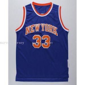 Personalizzato cucito # 33 Ewing Classics Swingman Jersey T-shirt Canotte donna gioventù mens maglie da basket XS-6XL NCAA